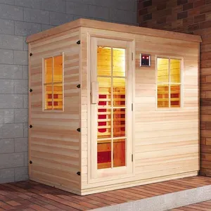 Houten saunaruimte voor 2 personen voor infraroodsauna