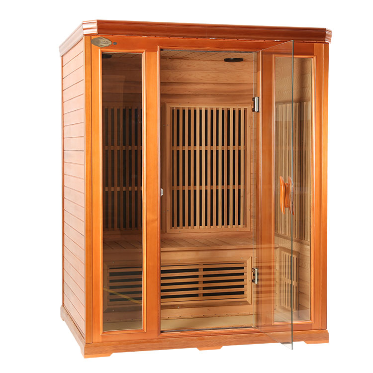 De rol van driepersoons Red Cedar koolstofvezelverwarmer Infraroodsauna(1)