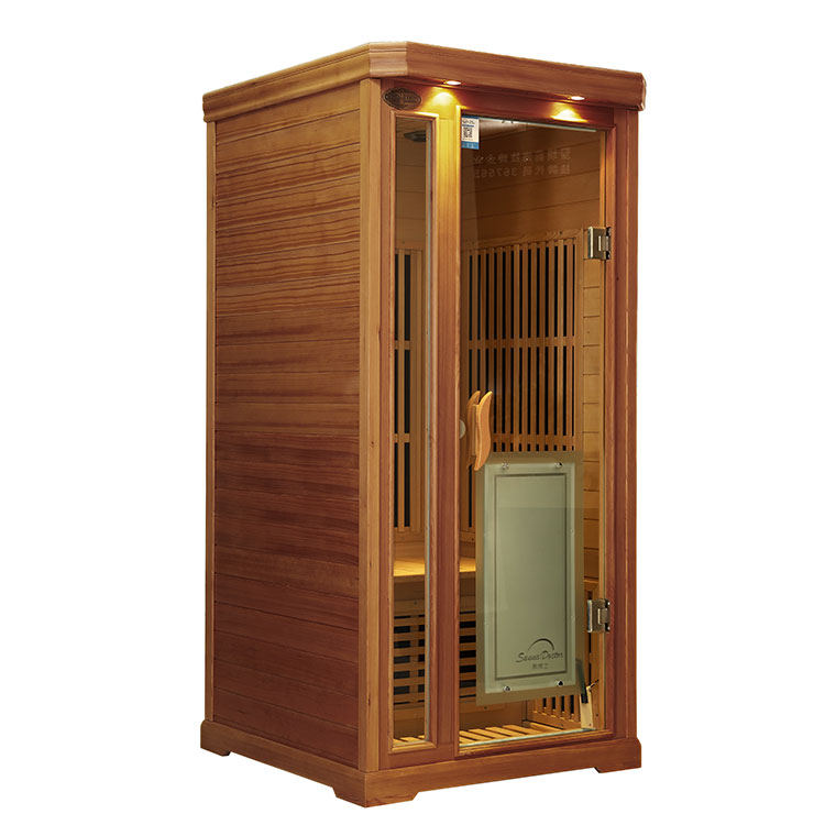 Ontspan en verjong met een 1-persoons Red Cedar koolstofvezel infraroodsauna