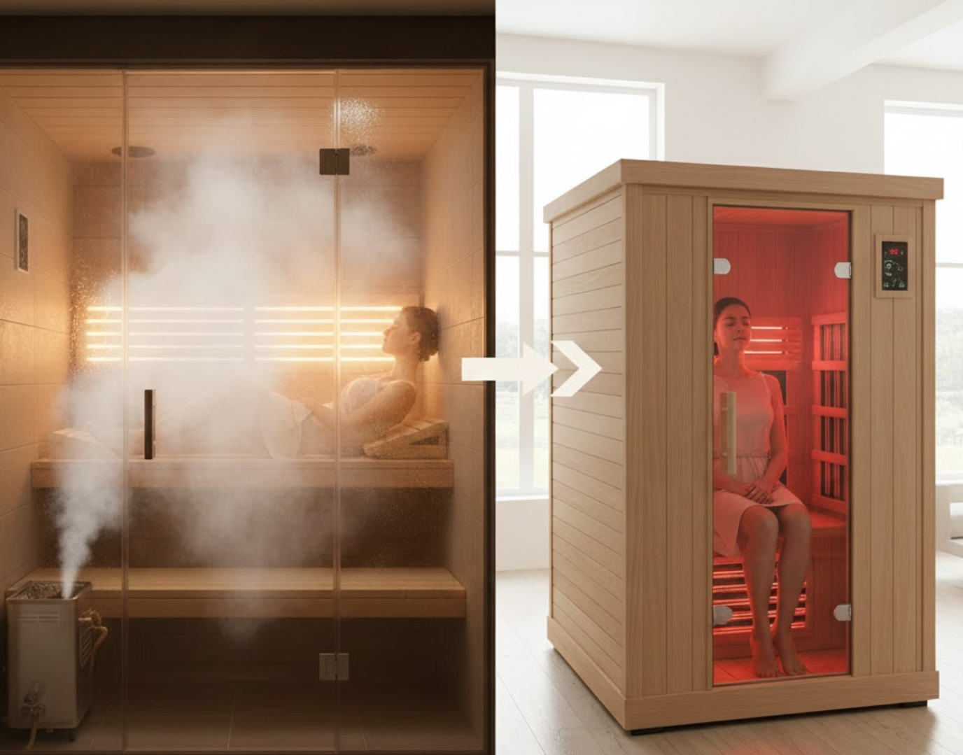 Stoom versus ver-infraroodsauna: wat is beter voor uw gezondheid en huis?