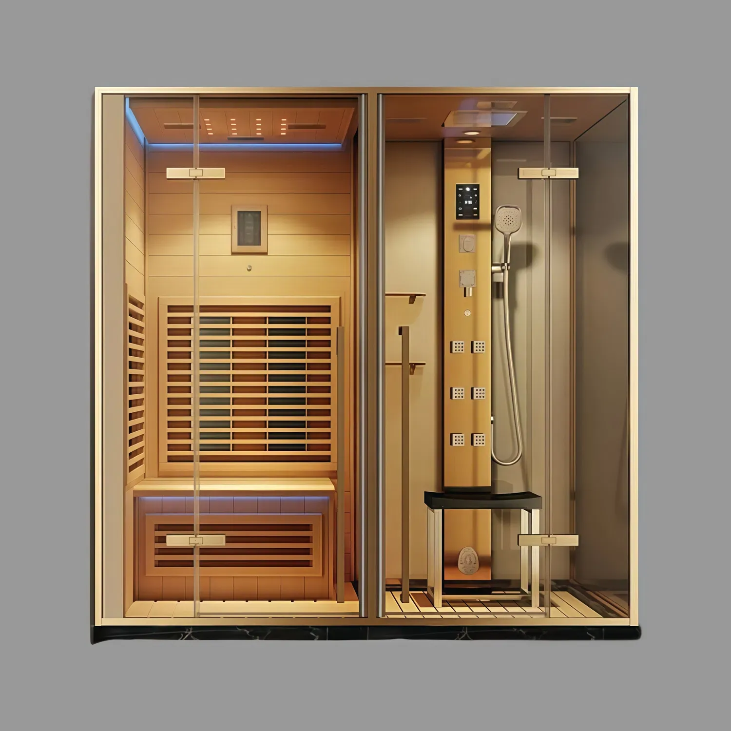 3-in-1 multifunctionele sauna-douchecabine